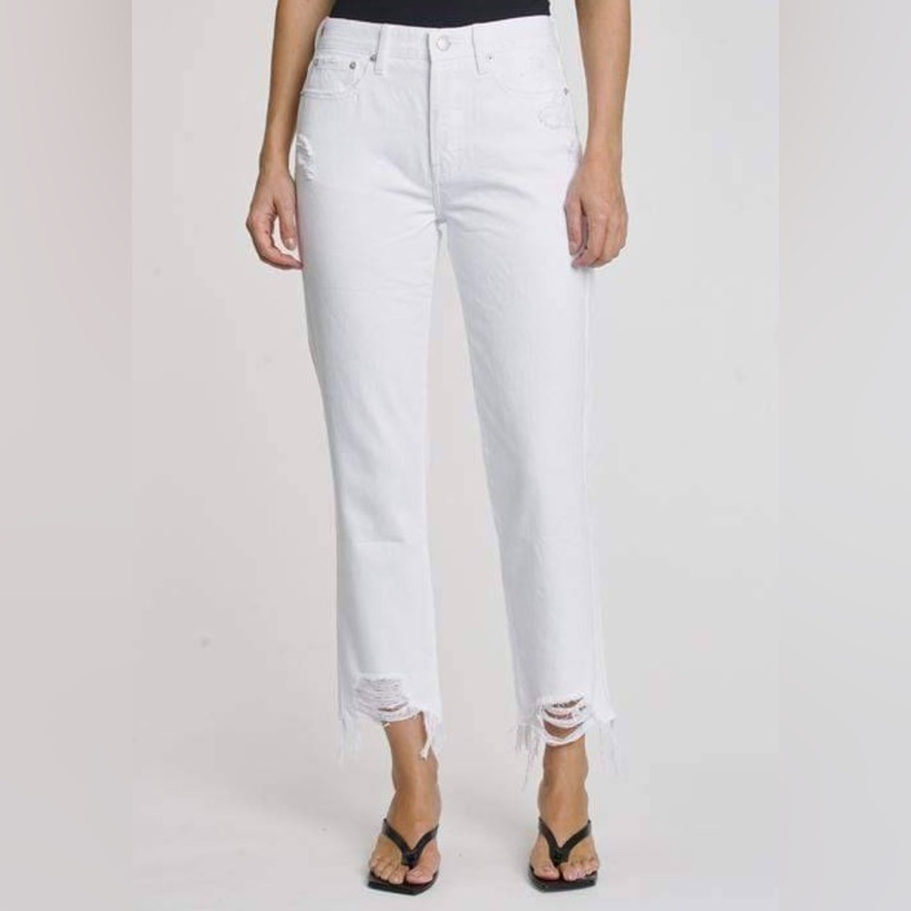 EUC Pistola Charlie High Rise Straight Jean in Break The Ice, Size 25